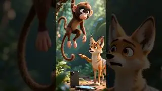 बंदर के हाथ लगा iPhone! 😂 | Monkey using Mobile Phone Funny Video#shortvideo #youtubeshorts