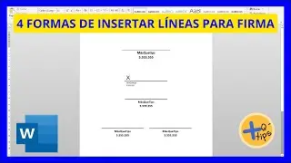 C&oacute;mo HACER L&Iacute;NEAS para FIRMAS en WORD