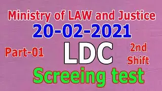 L.D.C Paper (Second Shift) : Law and Justice Department : paper held on 20-02-2021 : Part - 01