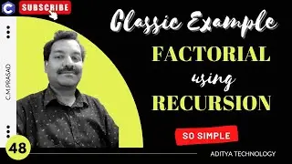 Step- 48: Factorial using recursion in c programming | EzyCode