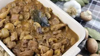 Carne guisada con champiñones | receta de mi abuela