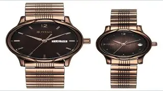 Titan New Bandhan  Analog with Day & Date Brown Dial Stainless Steel Strap Watch For Couple
