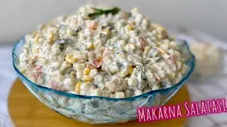 4 DAKİKADA MAKARNA SALATASI TARİFİ🤩Makarna Salatası Nasıl Yapılır?|Amerikan Salatası 
