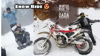 Extreme Dirt Bike Ride in Snow 😮 || AKR Winter Ride To Karpu | Episode 1