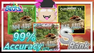 [New Map!] CRAB RAVE FULL COMBO 99% ACCURACY -- (Easy, Normal and Hard!!) RoBeats ROBLOX