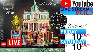 🔴 Building The LEGO Boutique Hotel Modular Building (10297) Live! - Part 1