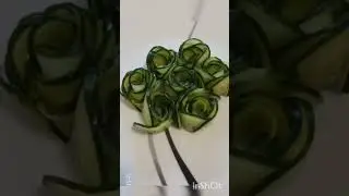 Cucumber Rose | Salad plate decoration |