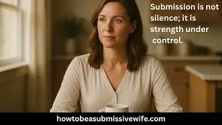 A Submissive Wife Knows Submission is not silence; it is strength under control.