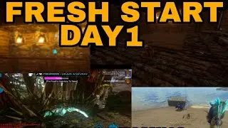 Fresh Start Playing Duo Farming Building Etc Ark Mobile🤙🏻🥷🏻. DAY1/Episode1