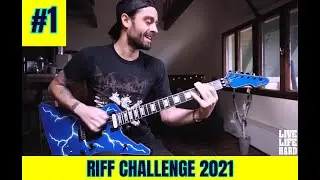 2021 RIFF CHALLENGE - #1 (425D 140bpm metal riff w/ my Custom Schecter Dimebolt) - NEW VIDEO SERIES