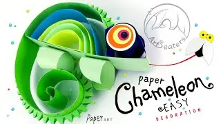 How To Make Easy Paper Chameleon For Kids