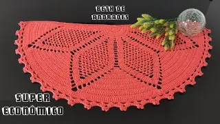 Tapete de crochê meia lua - Criação Beth de Andrades