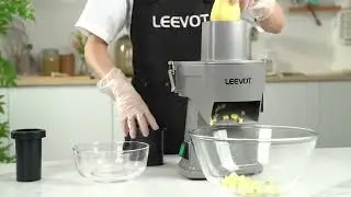 LEEVOT 200W Commercial Veg Chopper &ndash; Slicer, Dicer & Grater!