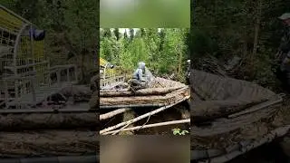На аэролодке по таежному бурелому!