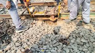 Railway line repair with thermite Belding ! Train track repair #video