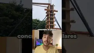 Concretagem dos pilares de uma vez s&oacute;, e agora? #engenhariacivil #obra