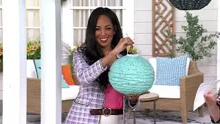 Garden Reflections Round Solar Hanging Lantern on QVC