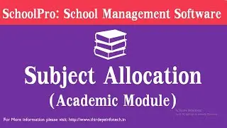Student's Subject Allocation - Academic Module | Best School Management Software - Schoolpro
