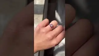 1.47ctw Old Mine Cut Diamond & Ruby Target Ring