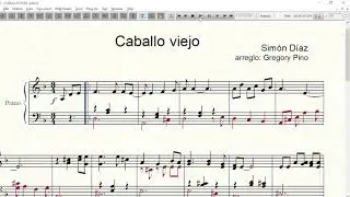 Caballo viejo, versión piano