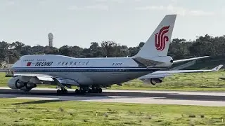 Air China Boeing 747-4J6 ( B-2472 ) departing from Malta International Airport