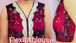 Flexifit Blouse Design | Straight Dart Blouse Cutting | Designer Blouse Flexifit Cutting