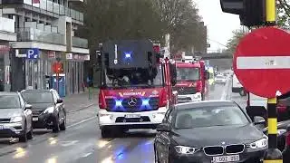 volledige branduitruk brandweer gent naar brand gebouw in Gent