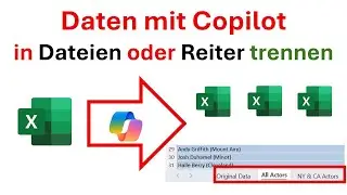 Export Excel data to new files or to tabs / Copilot Excel / AI