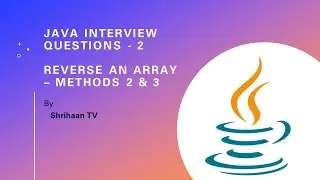 Java Reverse of an array - Simple logic