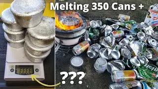 Melting in Home - ASMR Aluminum Melting( No Music) - How much pure Aluminum 350 Cans #metalmelting