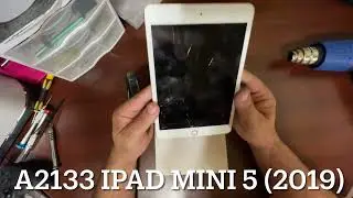 iPad mini 5 screen replacement how to fix your iPad, cracked screen fixed iPad A2133 model #