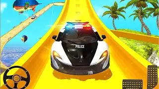 Police Mega Ramp Stunts Car Stunts Games - Impossible Police Car - Android GamePlay