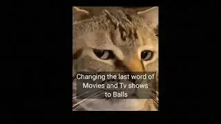 Changing the last word of movies and tv shows title to Balls