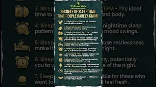 Cracking the Sleep Code: Timing is Everything ⏰ #healthtips #wellnessvista #motivation #wellnesstip