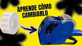 Cómo poner rollo de etiquetas en pistola de precios 
