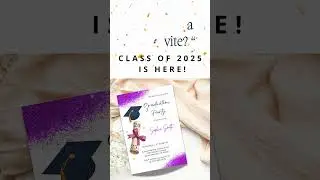 Graduation Invitation 2025 | Printable Grad Party Invite Template | Modern Canva Design Idea