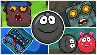 Red Ball 4 - Black Ball Hero | All Bosses (No Damage)