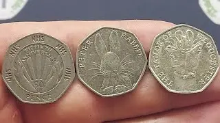 DANS COIN REVIEW + VALUATIONS #1 - 3 Uk 50 pence coins