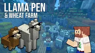 LLAMA vs. ENDER CHEST + automatic wheat farm | Minecraft survival tips