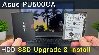 Замена и установка SSD или жестки диск в ноутбук Asus PU500CA