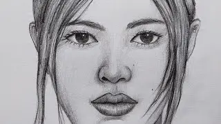 Как нарисовать реалистичное лицо девушки без метода Лумиса: простое рисование лица девушки шаг за...