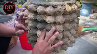 Unique egg tray flower pot ideas &frasl; How to make hand