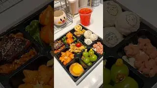 Making bento in a nine grid layout. #cooking #asmr #food #shortvideo #shorts #short #viral #video
