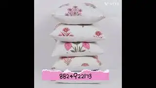 hand block printed cotton cushion cover