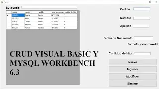 Como hacer un Crud (Ingresar,  Modificar, Eliminar y Buscar) en Visual Basic con búsqueda dinámica