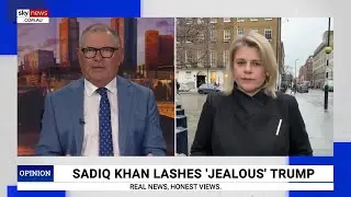 Sadiq Khan lashes out at 'jealous' Donald Trump