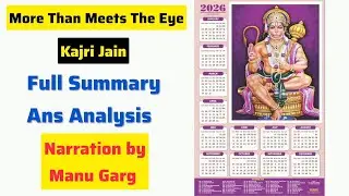 More Than Meets the Eye by Kajri Jain Full Summary and Analysis in Hindi 