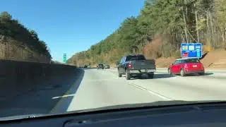 Driving to work on I-285 North. Atlanta, Georgia