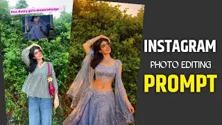 AI dream lehenga photo editing Chat GPT trending images | Aishwarya rai blue lehenga prompt