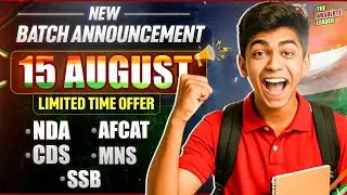 NDA, CDS, AFCAT-1 2026, MNS 2026, SSB Batches 🔥 New Batches Announced 🎉 Grab 15th August Offer!